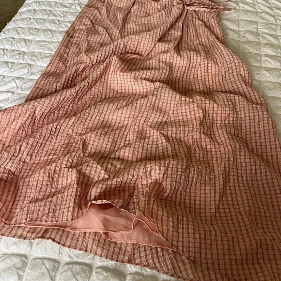 Zara pink gathered cinched waist maxi dress - Picture 13 of 16